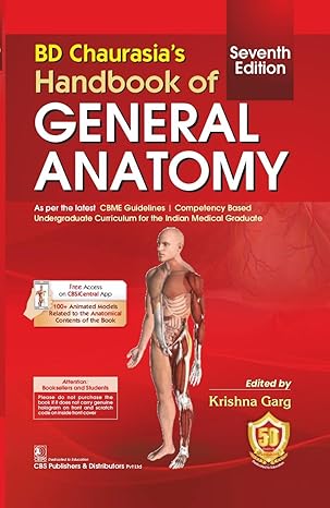 Bd Chaurasias Handbook Of General Anatomy 7Ed (Pb 2024)